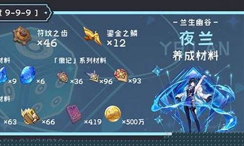 夜阑突破材料_夜阑突破材料打哪个boss周本
