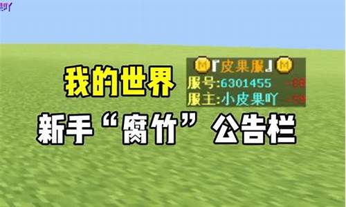我的世界服务器腐竹必备指令_我的世界腐竹必备指令