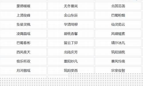 六个字游戏名字大全_六个字游戏名字大全搞笑
